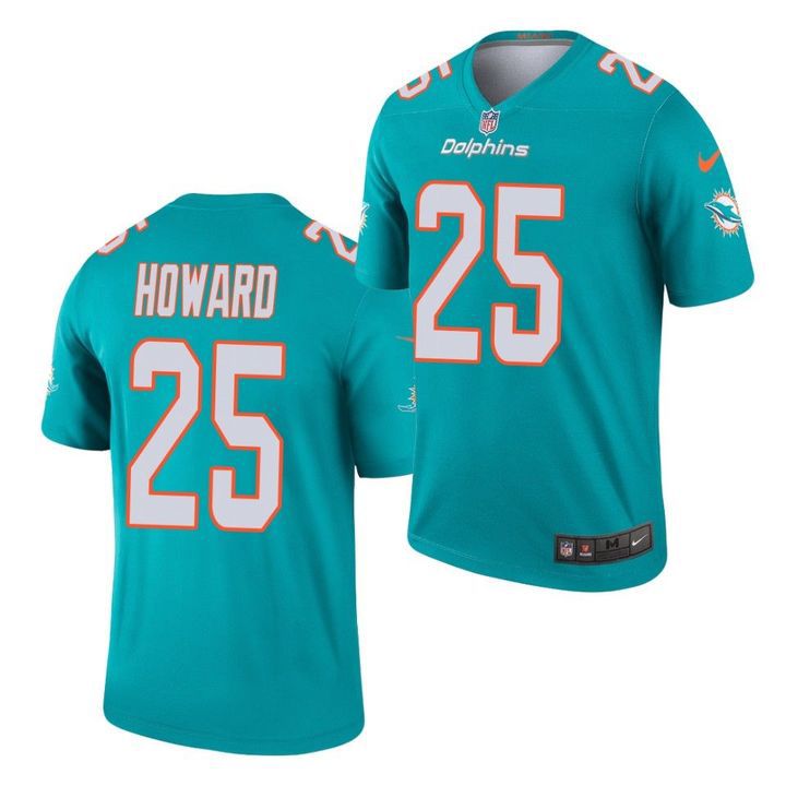 Men Miami Dolphins 25 Xavien Howard Nike Green Legend NFL Jersey